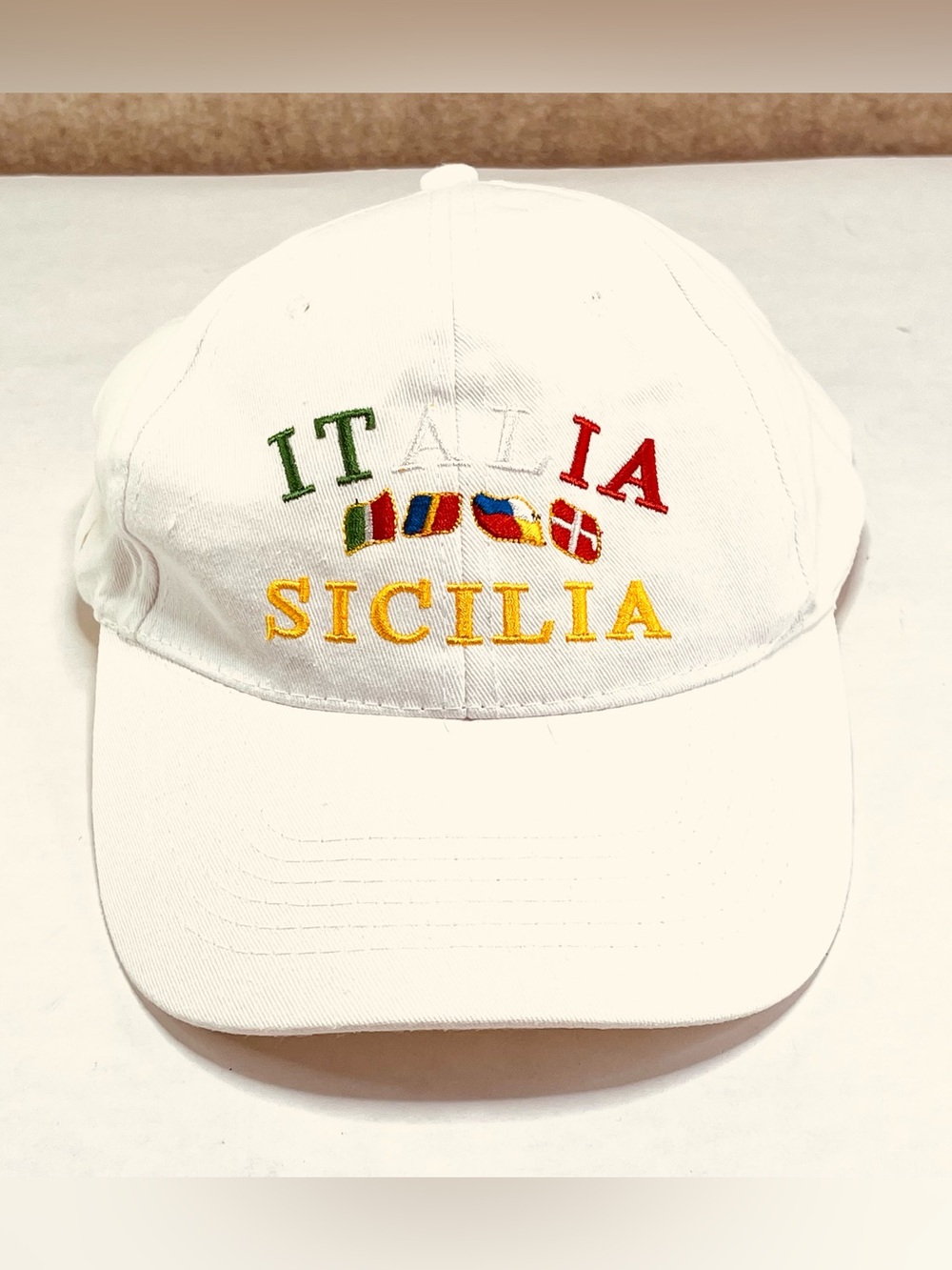 Sicilia Italia Hat Pure Cotton Adjustable Purchased in Taormina Sicily